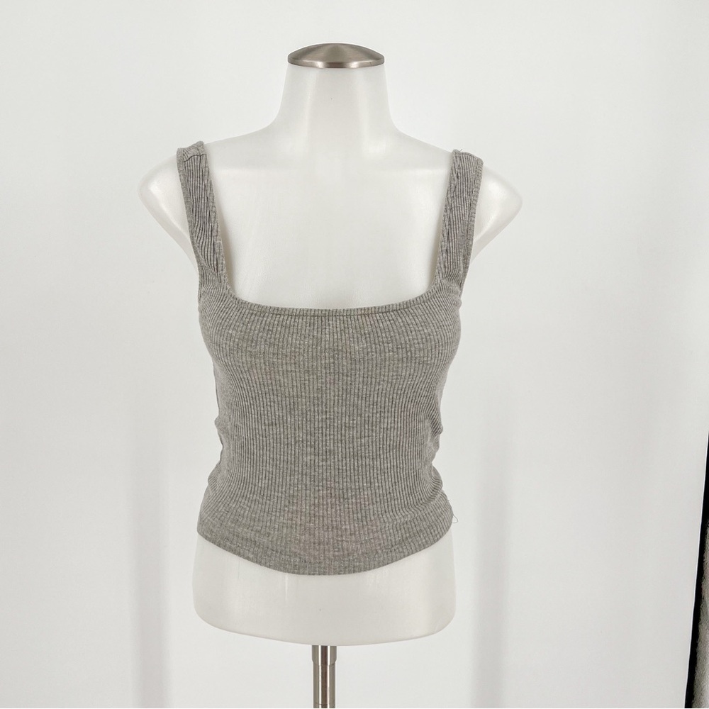 Urban Outfitters Gray Square Neck Top